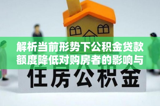 金川解析当前形势下公积金贷款额度降低对购房者的影响与应对策略