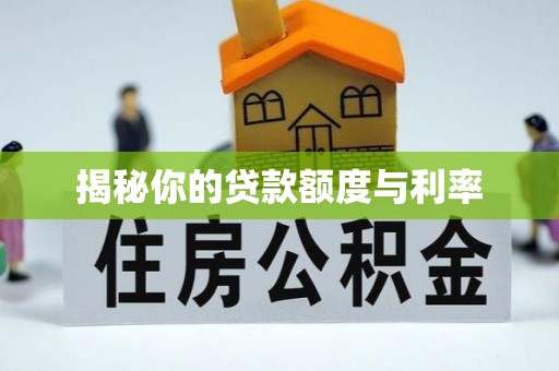金川揭秘你的贷款额度与利率