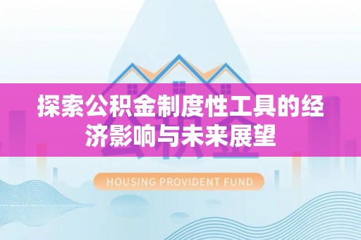 金川探索公积金制度性工具的经济影响与未来展望